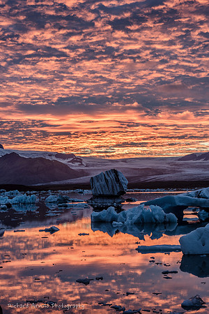 Sunset, Jokulsarlon Lagoon