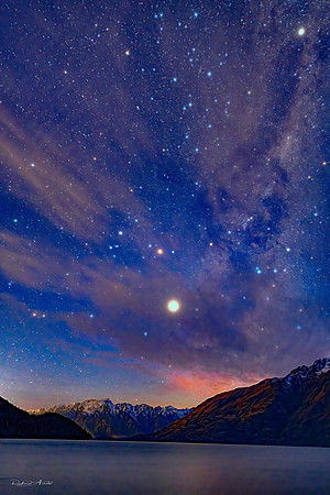 Jupiter over Lake Pukaki